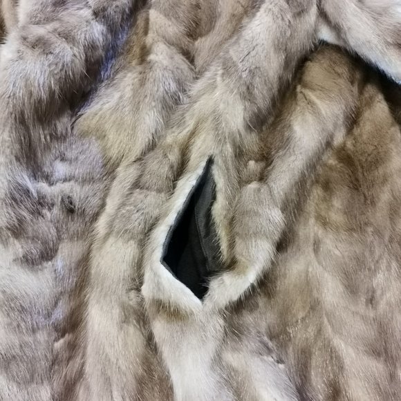 REAL MINK COAT JACKET LUXURY FUR HONEY BEAUTIFUL LOOK SIZE L/XL - Picture 4 of 8